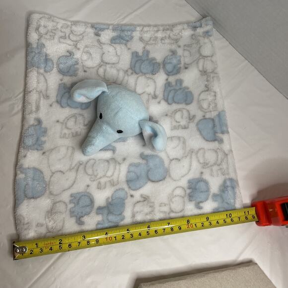X De Moda Elephant Lovey Baby Toy Blue 12 Inch XDeModa Embroidered Eyes - Picture 4 of 5